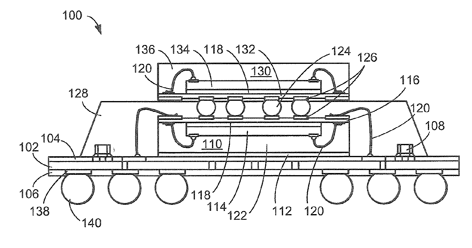 3-d package stacking system