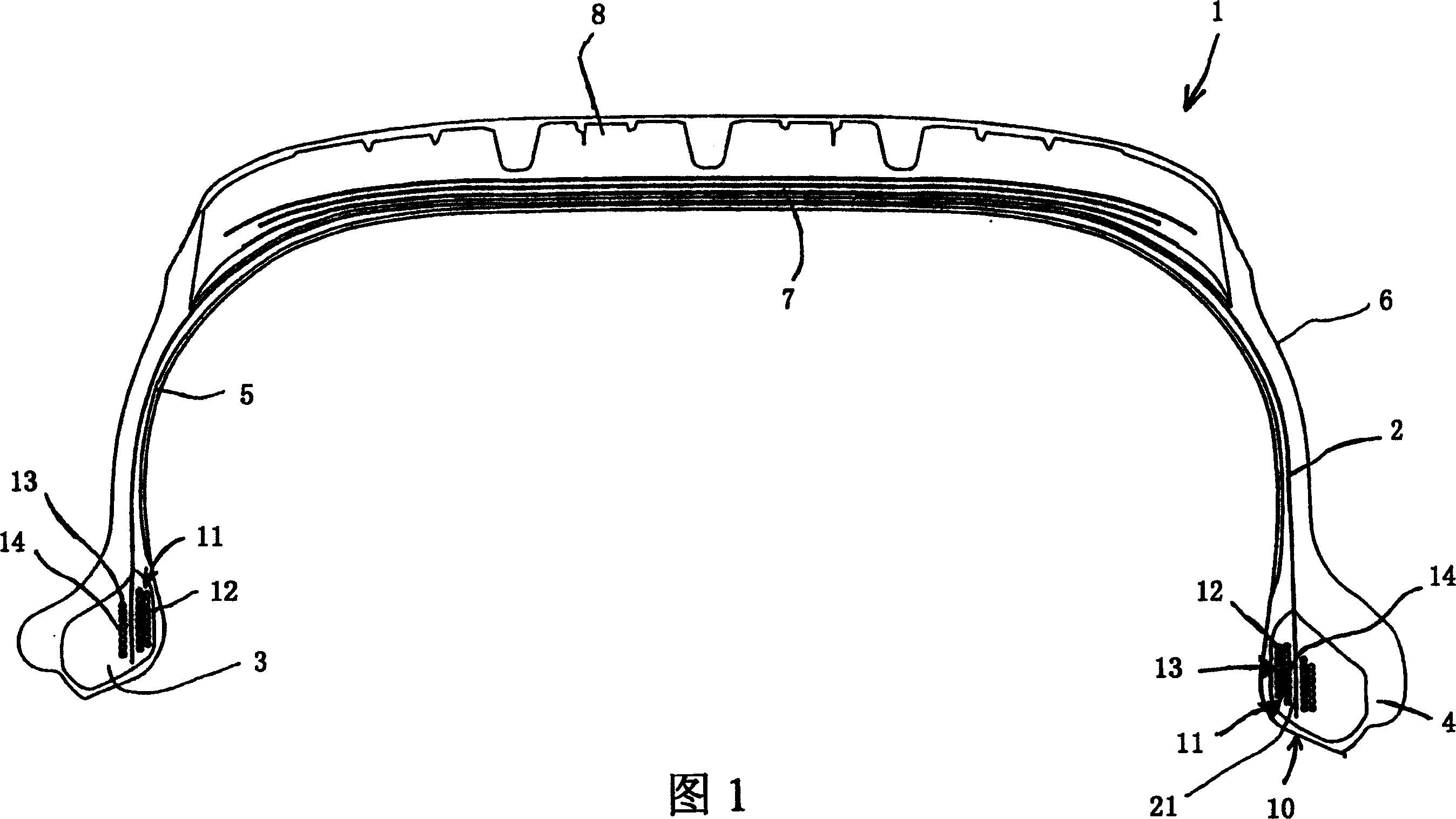 Tyre bead with extended mobility