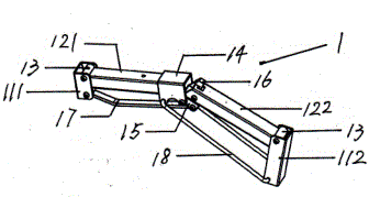 Six-connecting-rod front drive type portable tricycle rapid to fold