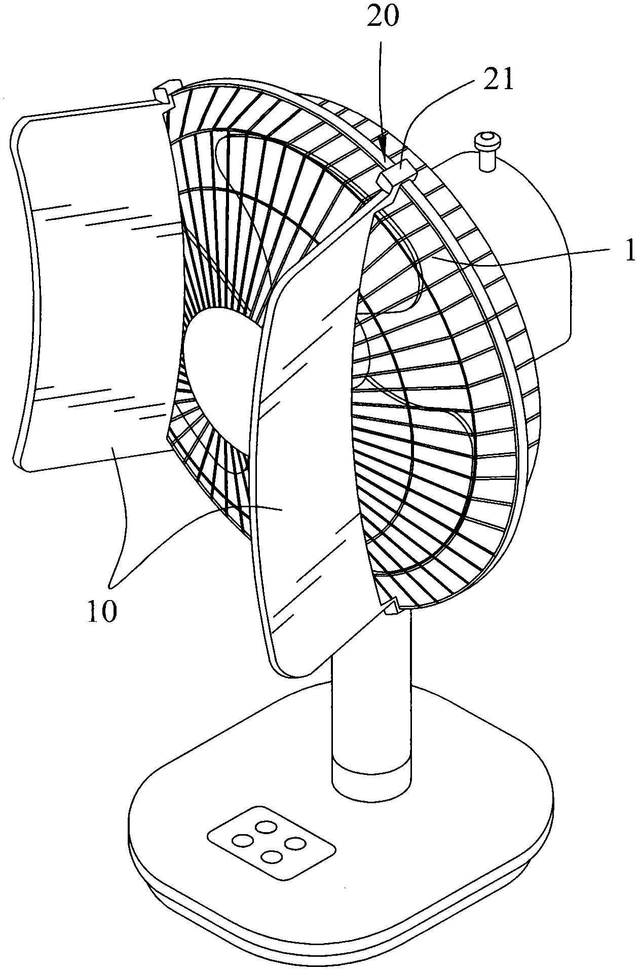 Flow guiding structure of fan