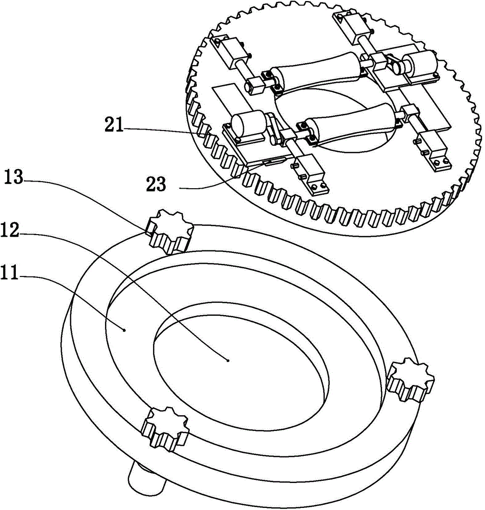 Profile laser cutting feeding mechanism for replaceable profile clamping wheel