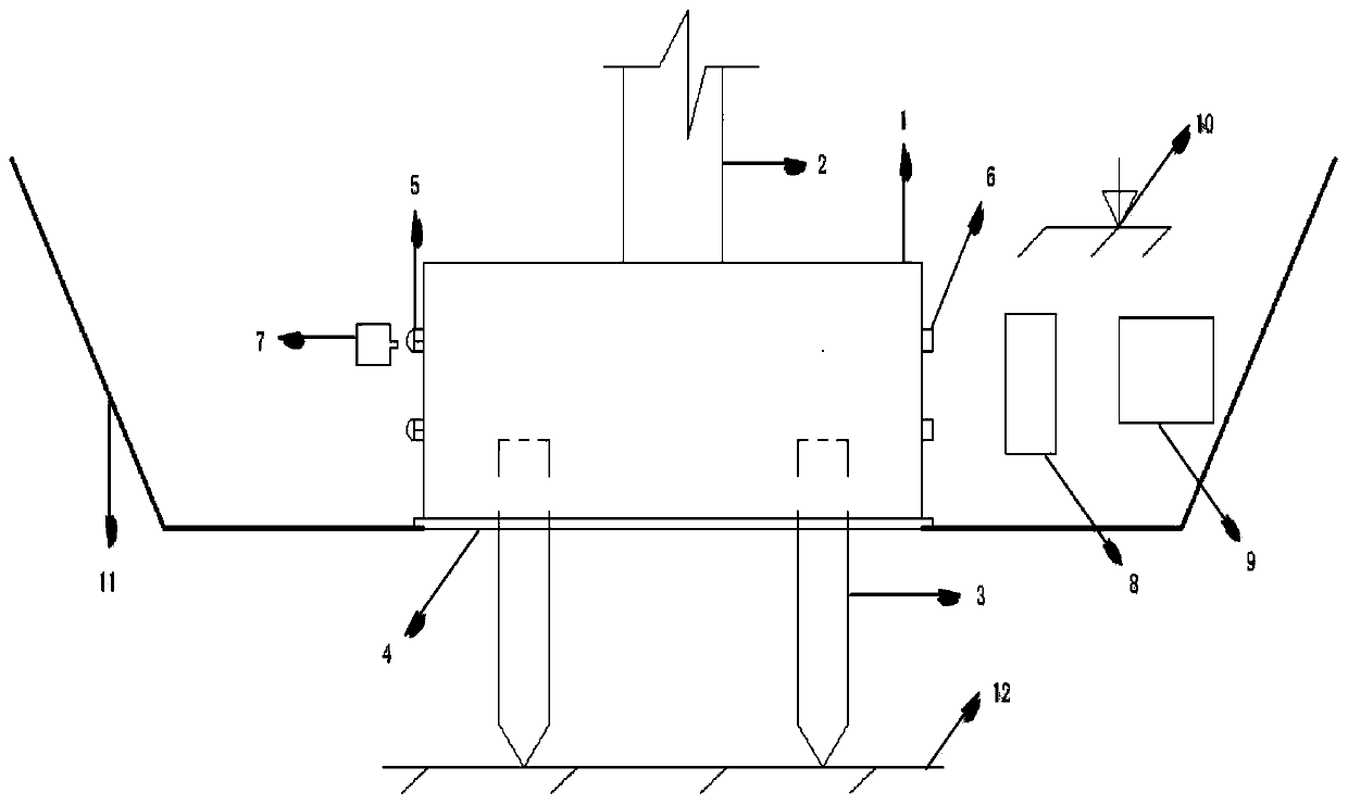 Municipal bridge bearing platform structure for protecting existing subway tunnel and construction method thereof