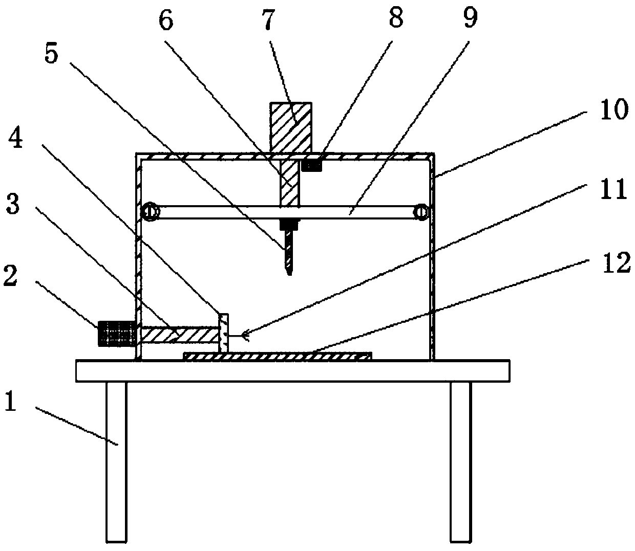 Slicing device with positioning structure