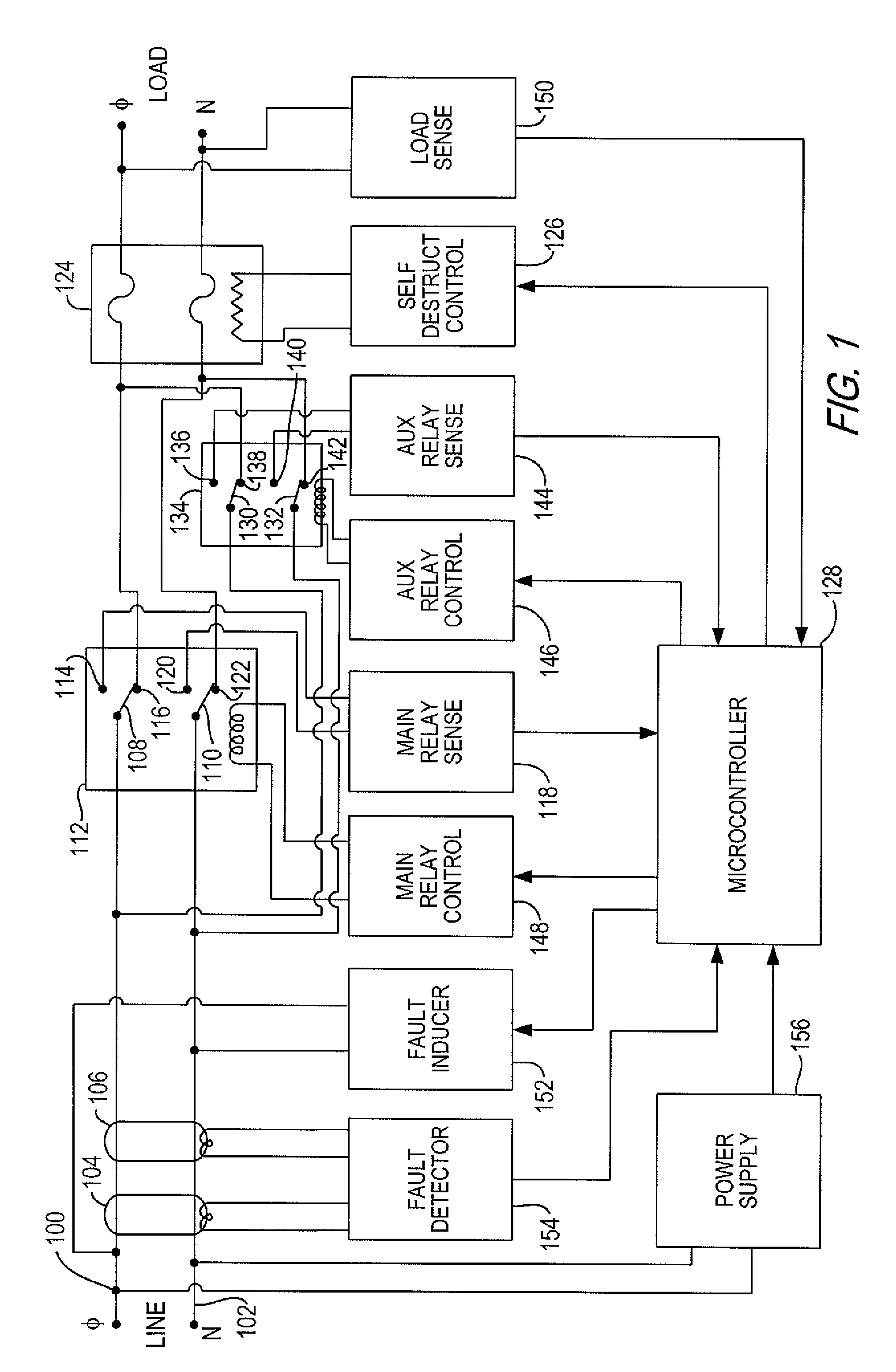 Self-testing circuit interrupting device