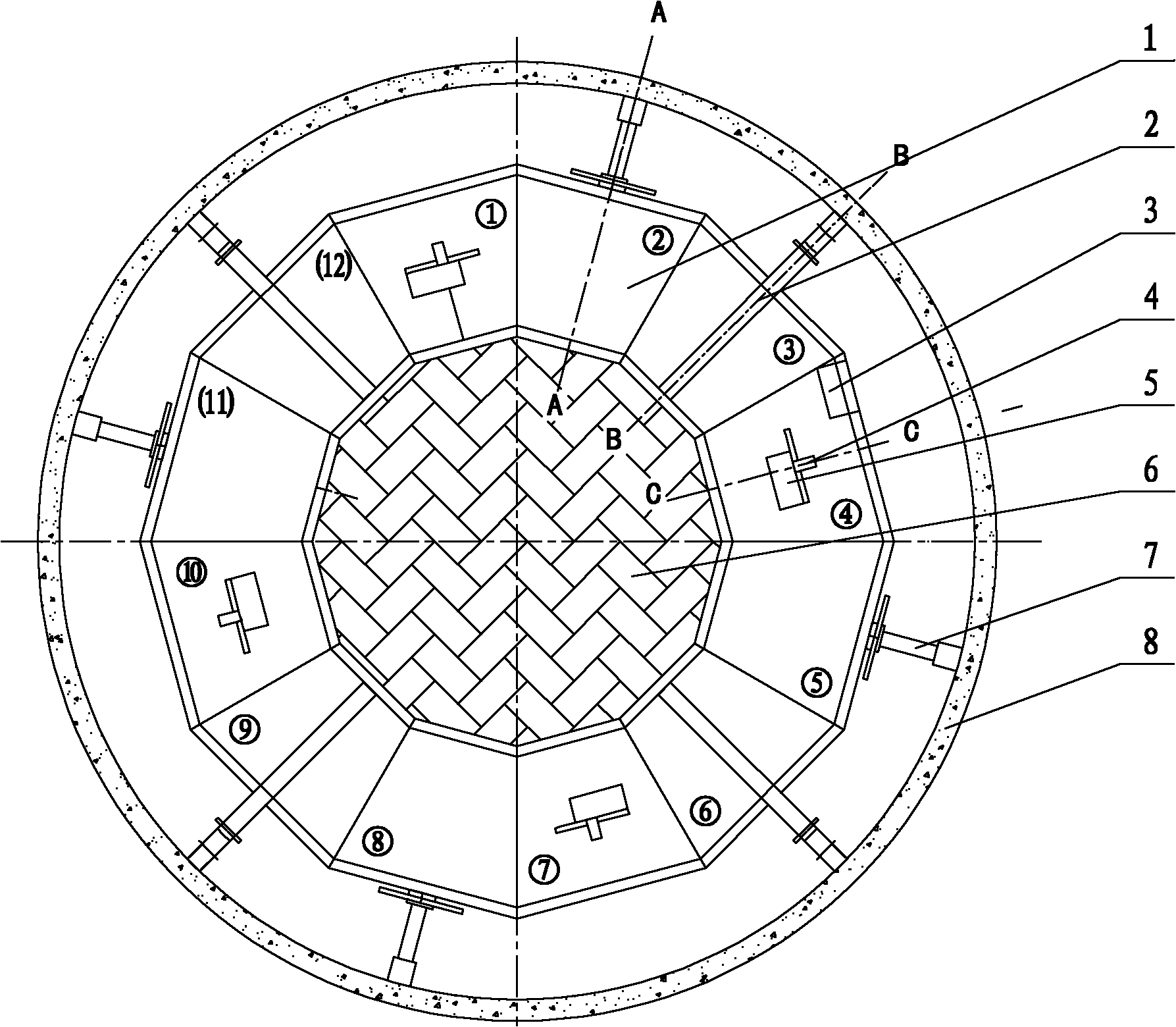 Lifting platform for shaft construction