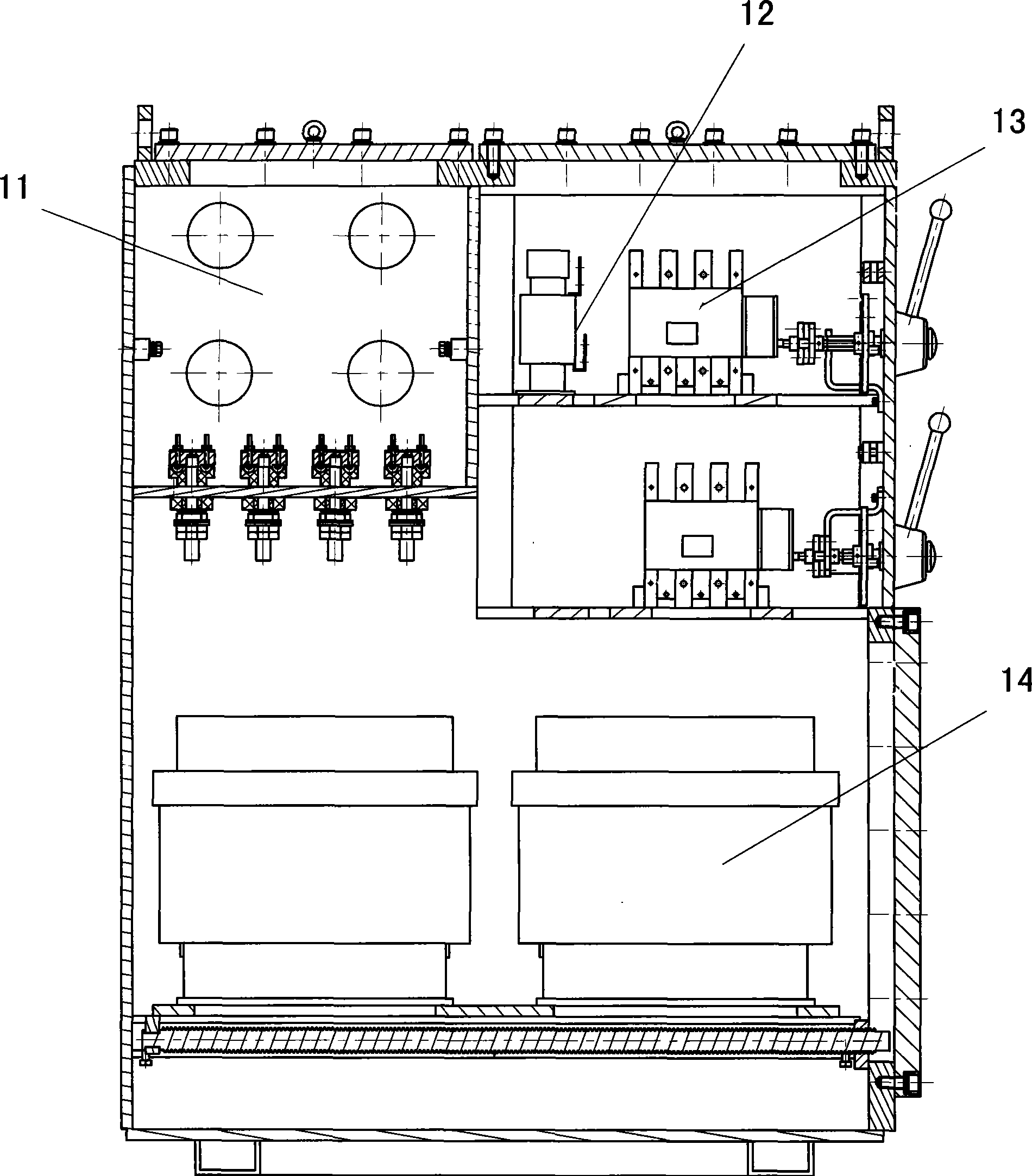 Combined frequency changer for mining