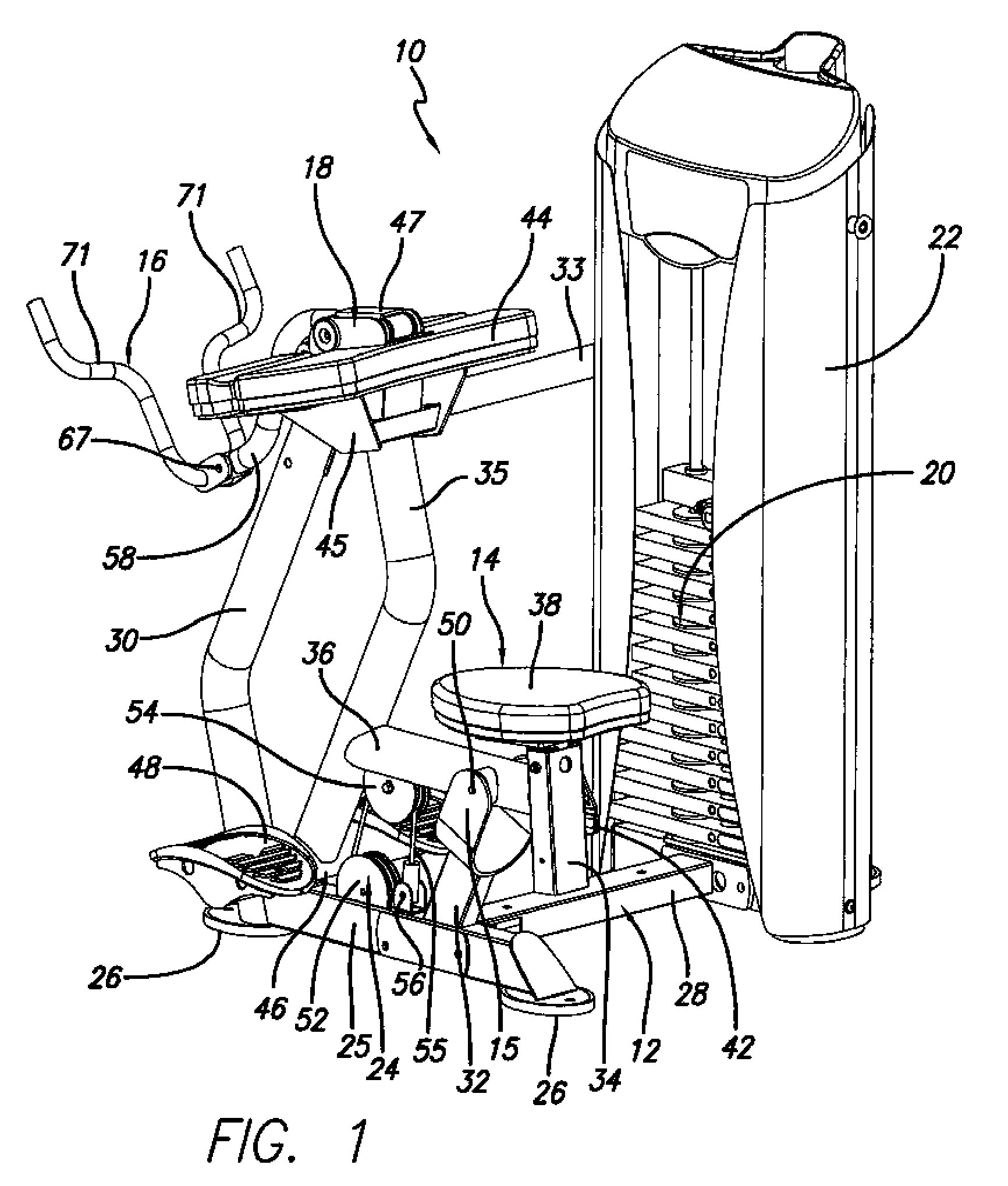 Arm Exercise Machine With Self-Aligning Pivoting User Support