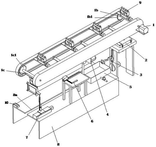 An uninterrupted medical plastic glove taking device