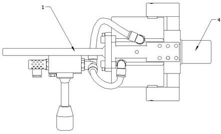 Novel polyurethane flat steel belt winding and clamping device