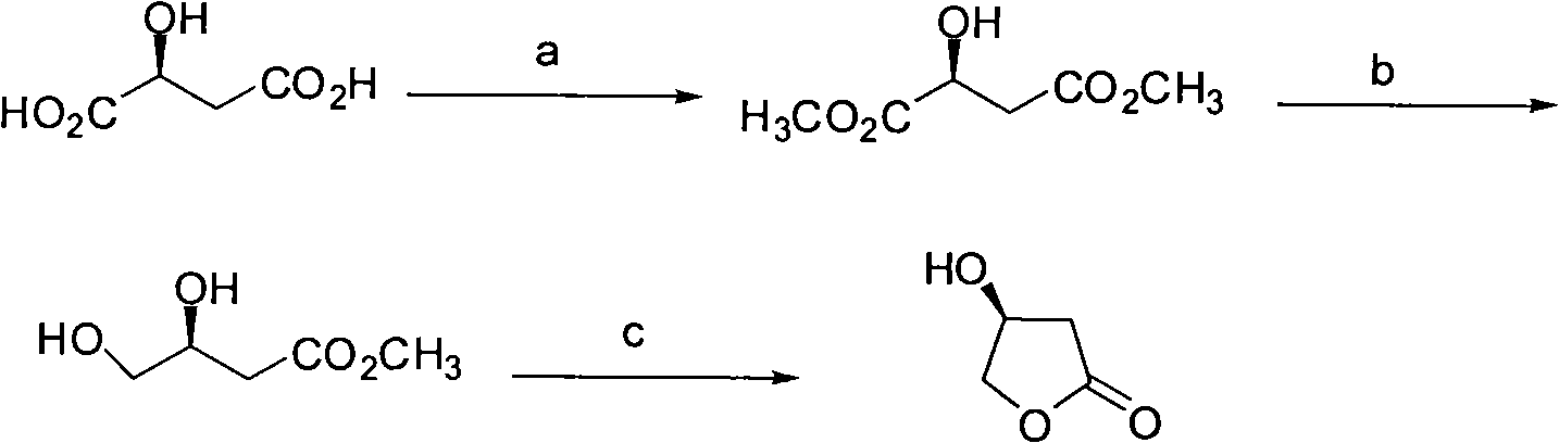 Synthesis method of S-beta-hydroxy-gamma-butyrolactone