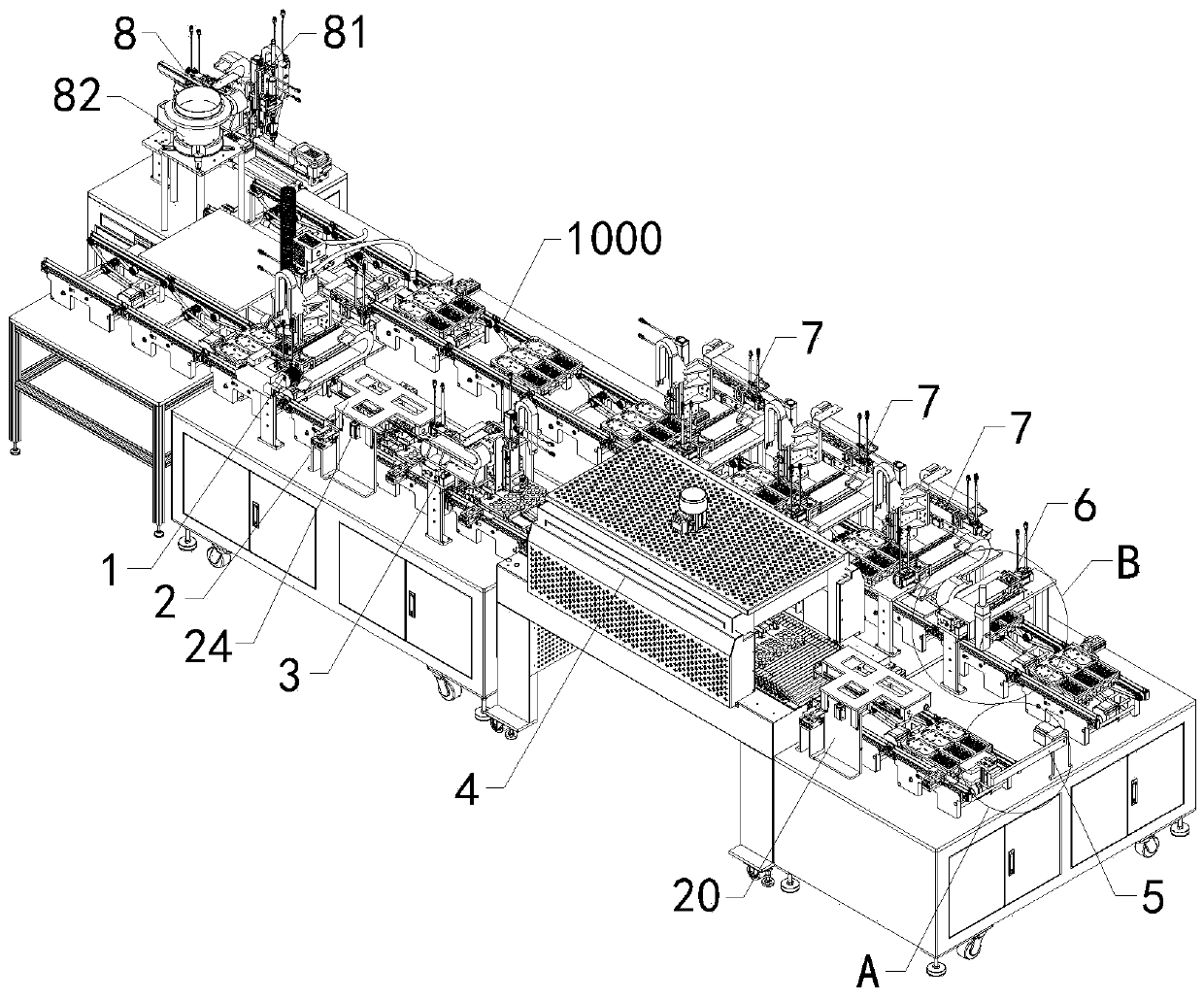 Circuit board assembling line