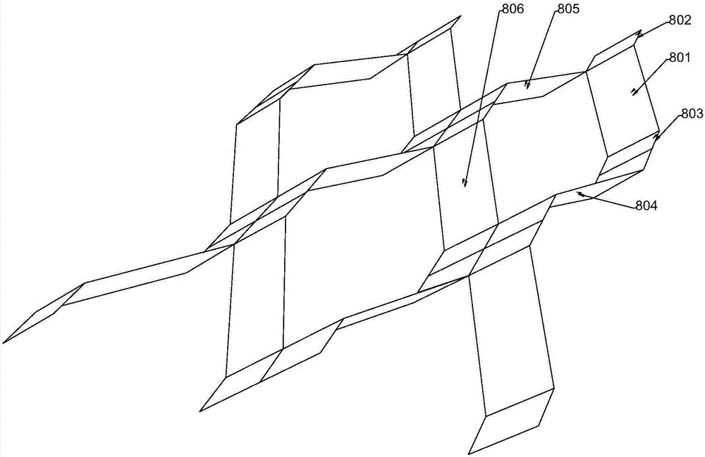 Fixing type sunshade plate net three-layer sunshade glass arranged in middle