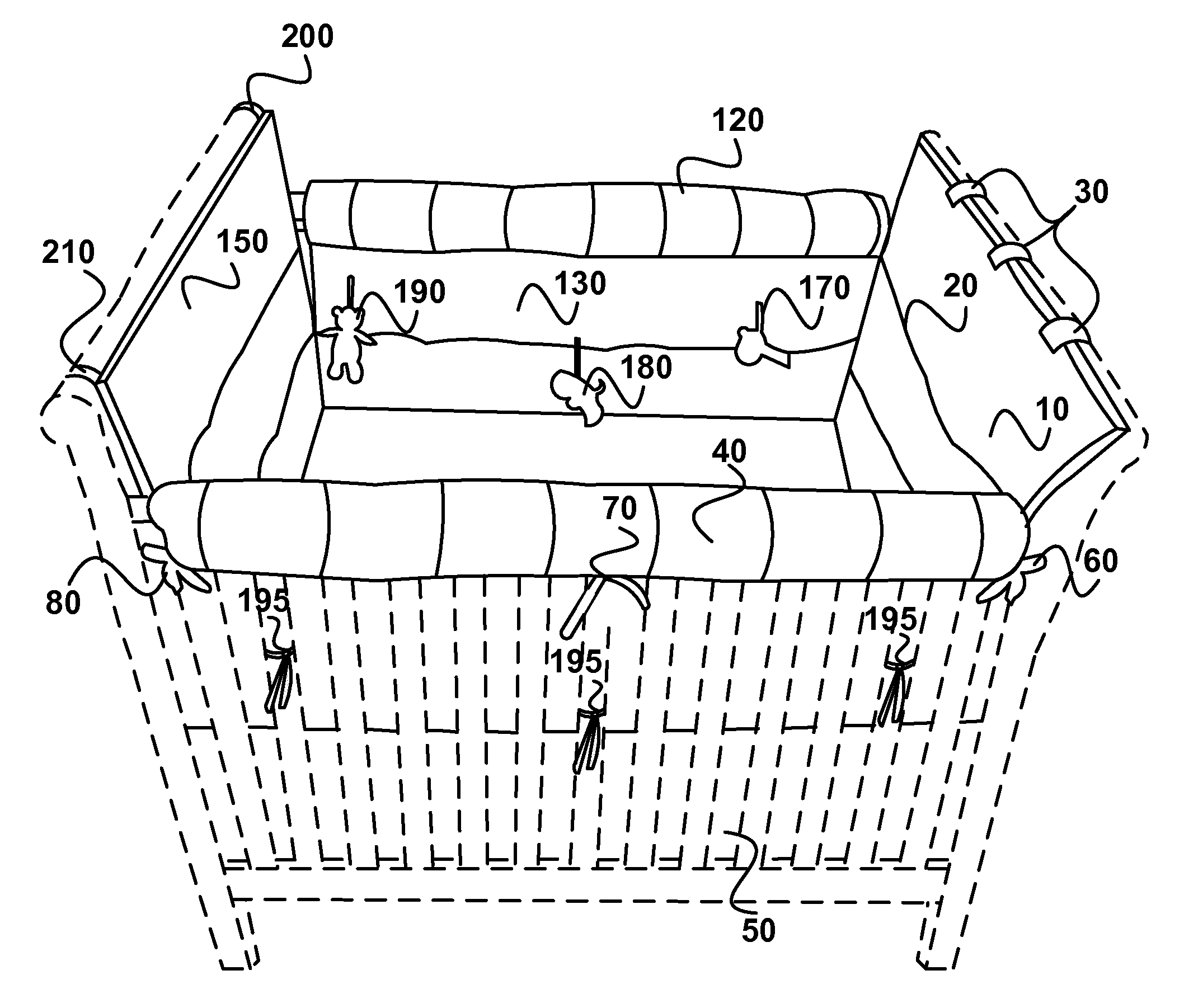 Protective crib liner for child development