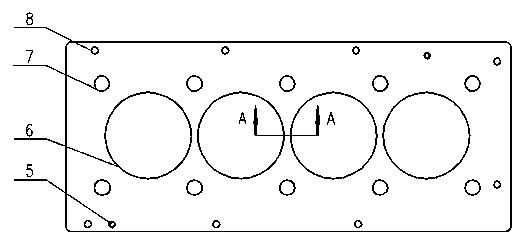 Technological cylinder gasket for machining of cylinder holes of cylinder body of engine