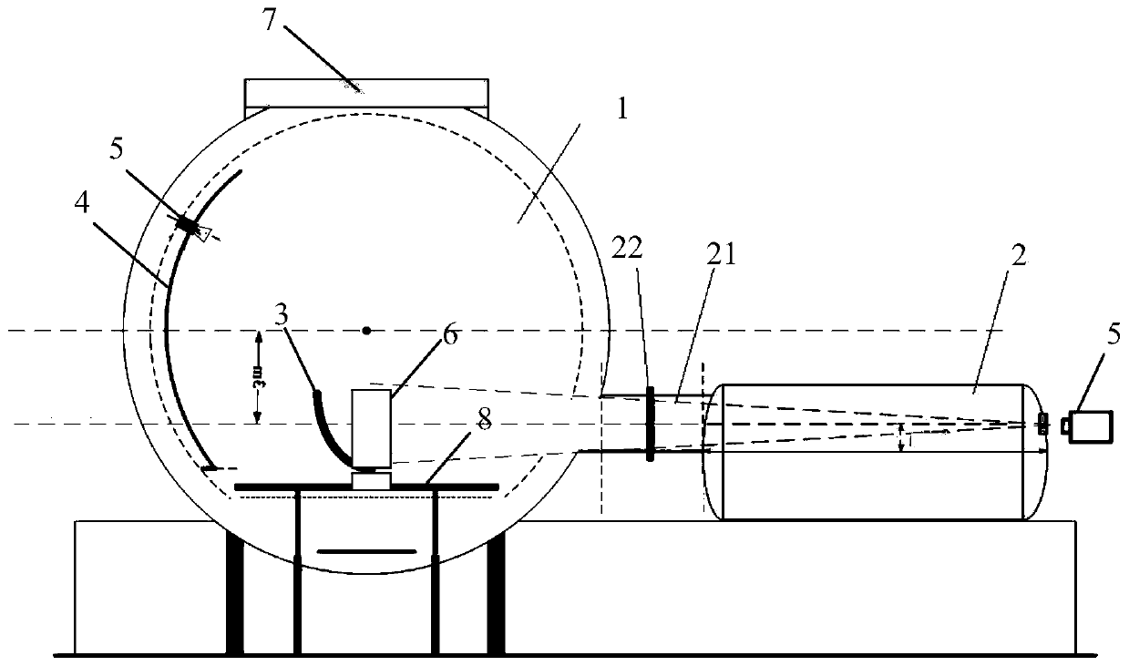 System and method for ground test of multi-dimensional dynamic optical characteristics of space target