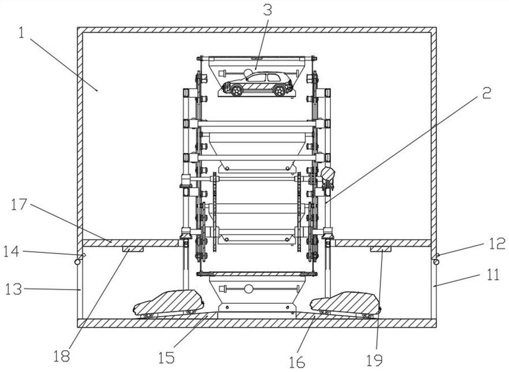 Light control system of vertical circulation intelligent garage