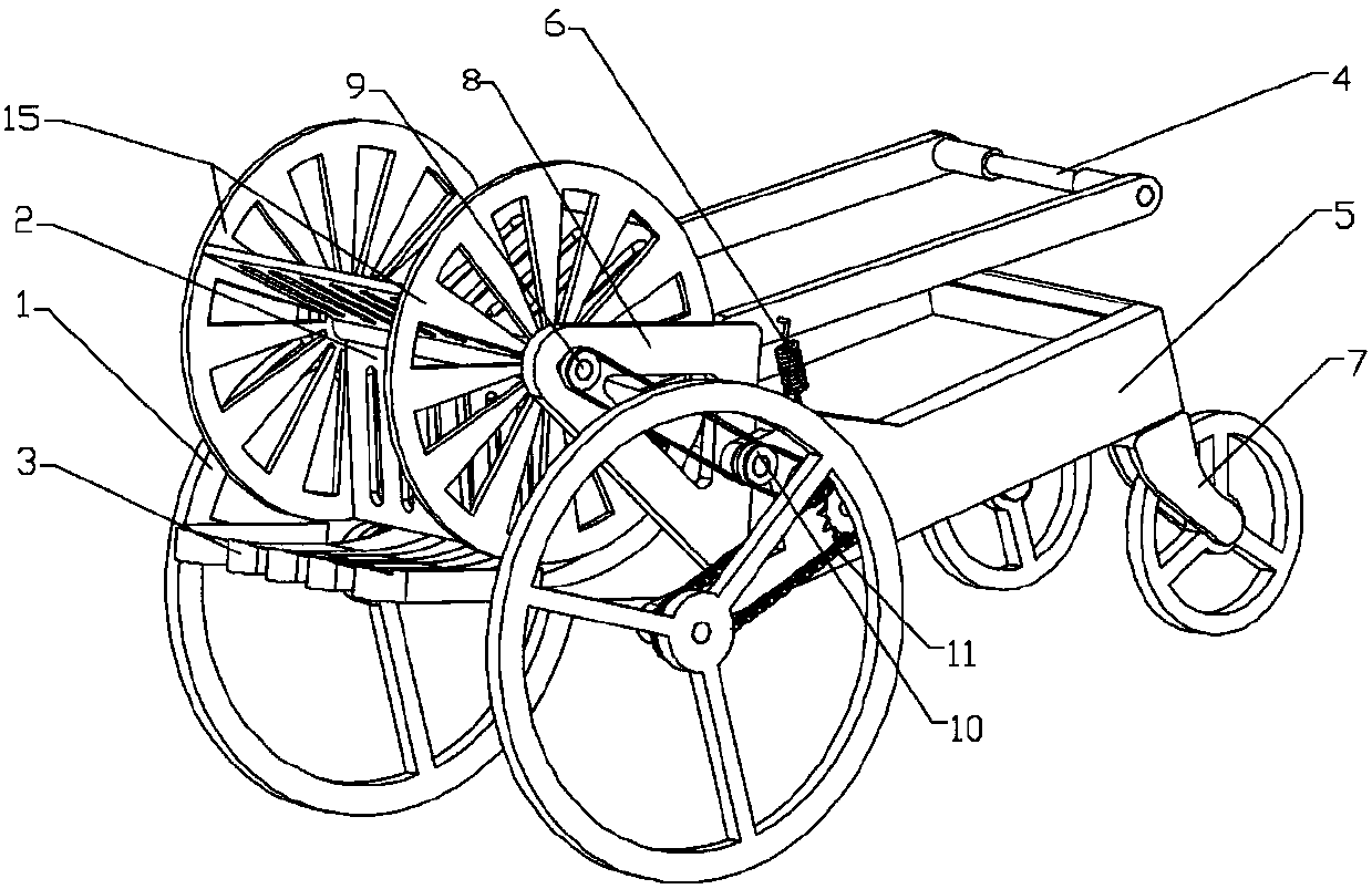 Roll-over type pineapple harvester