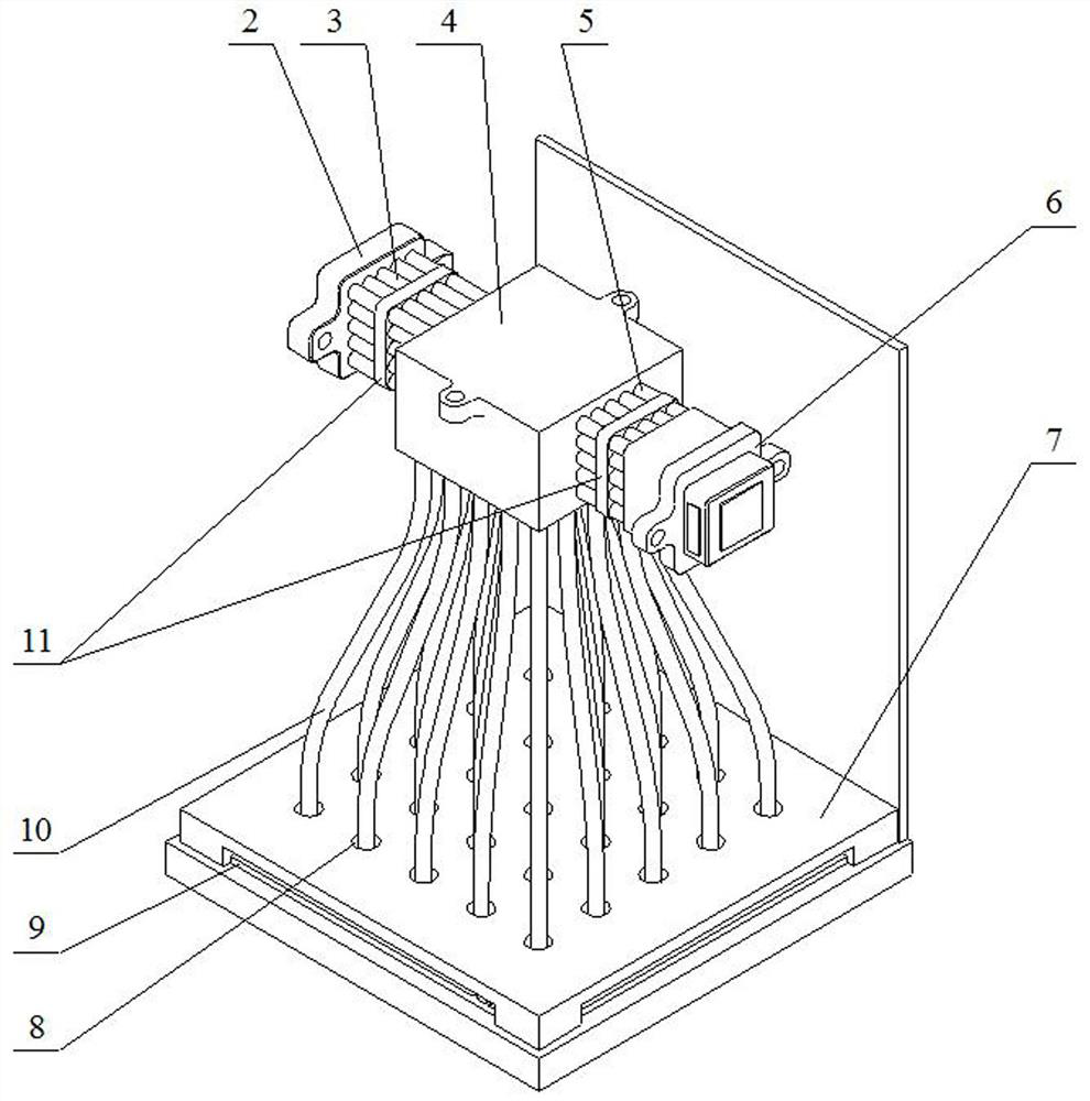 An array meter and temperature sensing device based on nv color center