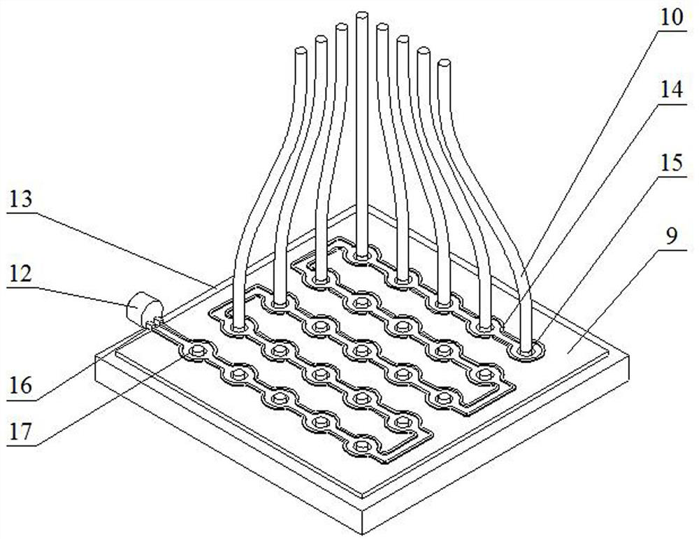 An array meter and temperature sensing device based on nv color center