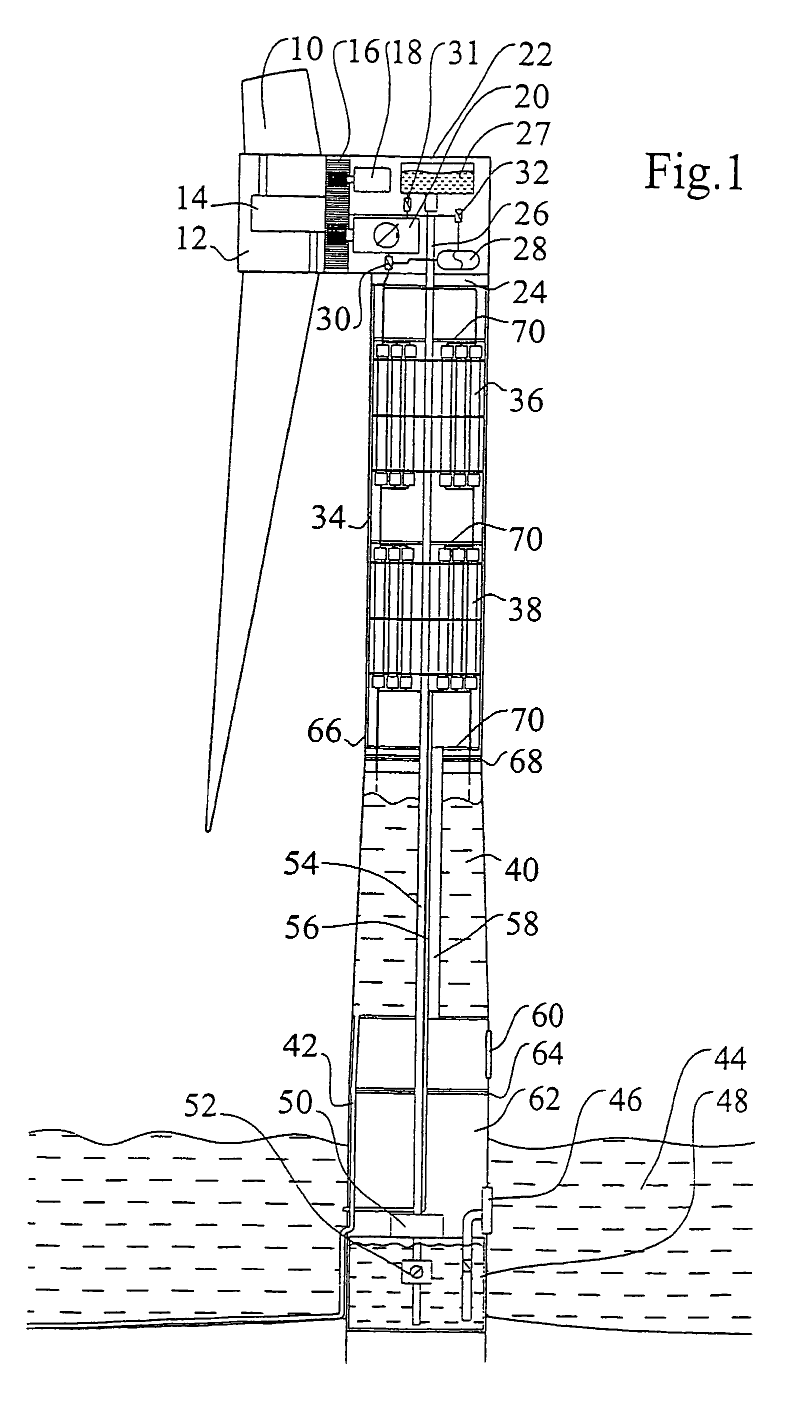 Wind energy installation comprising a seawater or brackish water desalination plant