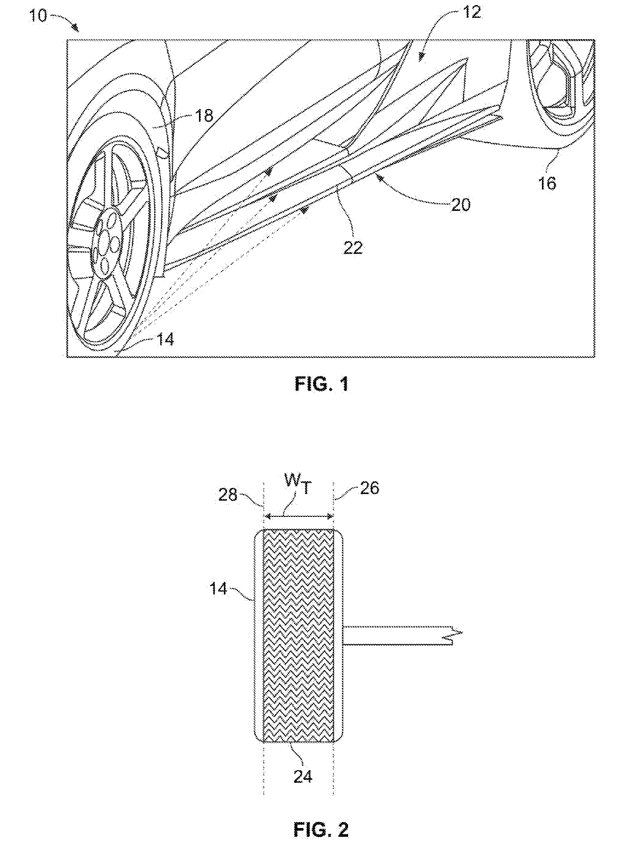 Deployable debris protection device for an automotive vehicle