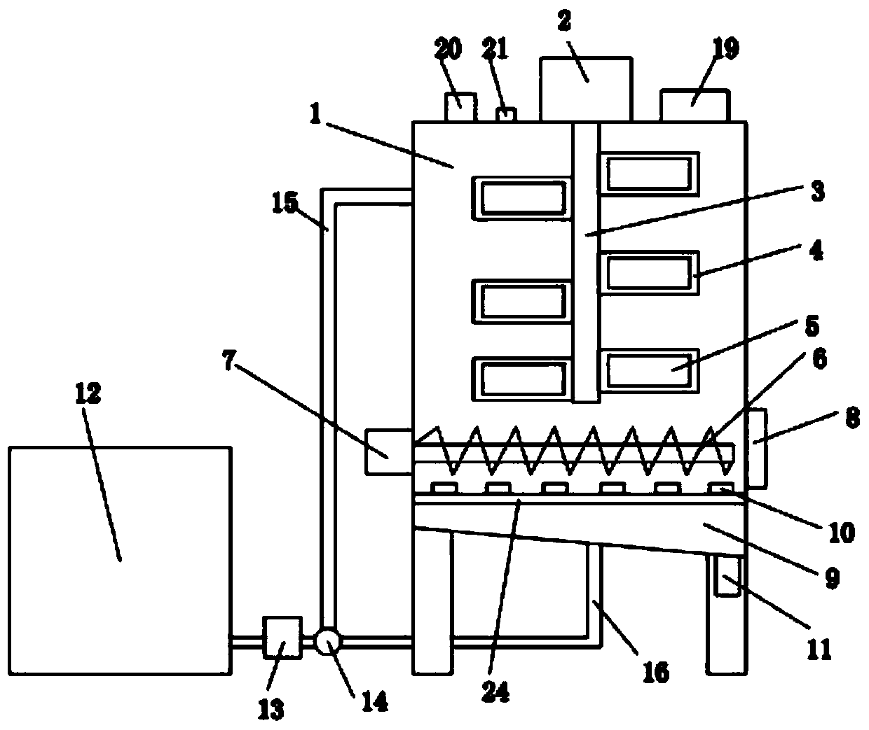 Super-capacitor carbon producing and flushing system