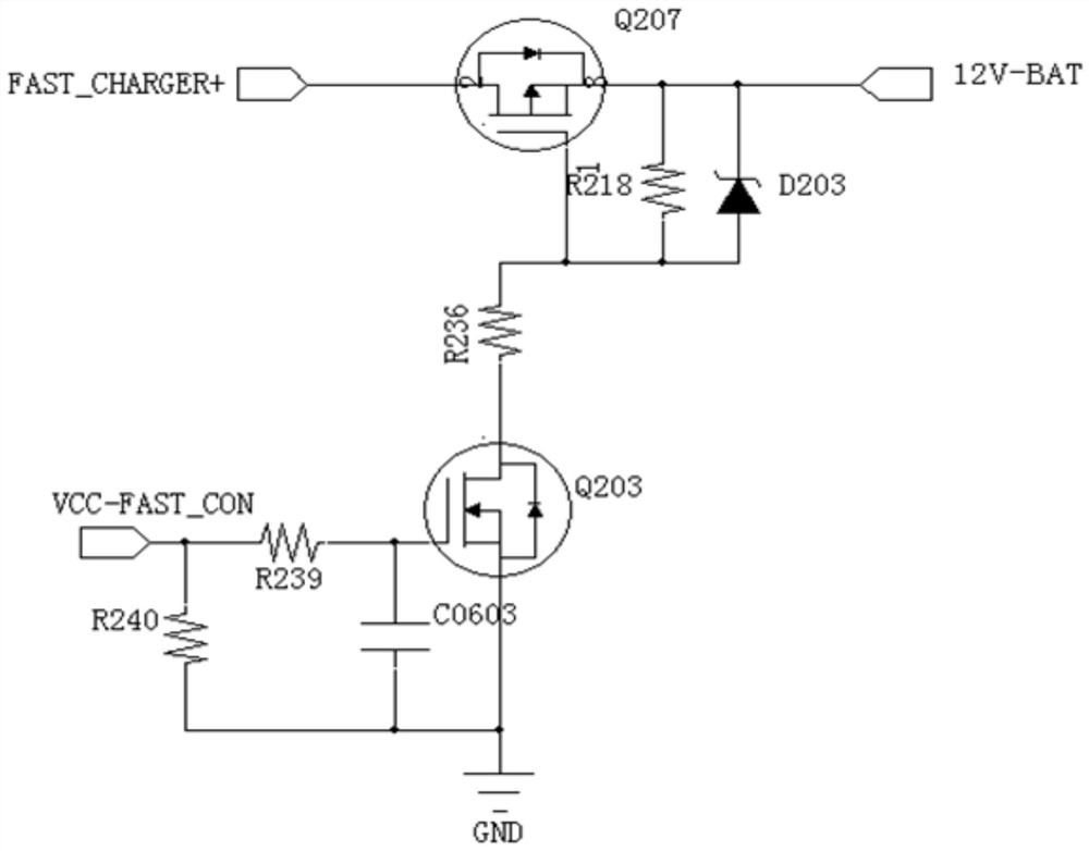 Power supply control circuit for electric vehicle battery management system