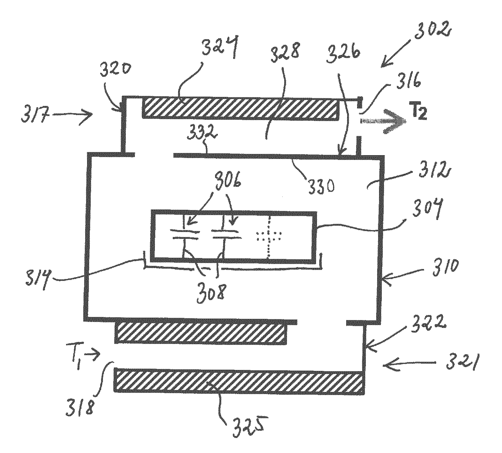 Electrical housing having cooling and sound-absorbing means