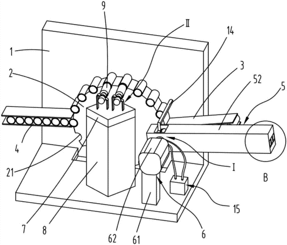 A machine for inserting alkaline battery once into the ring and applying sealant