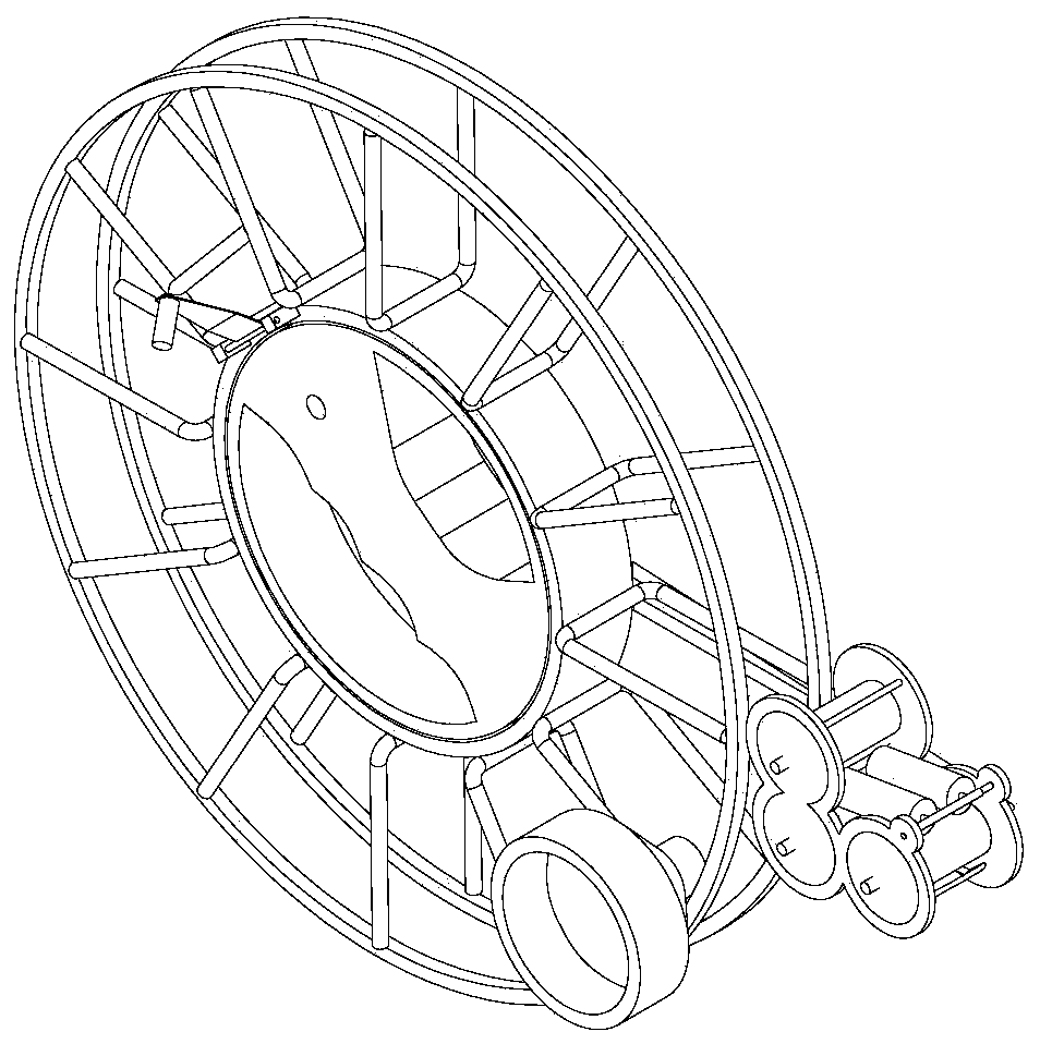 Threading device for measuring three-dimensional coordinates of pipe