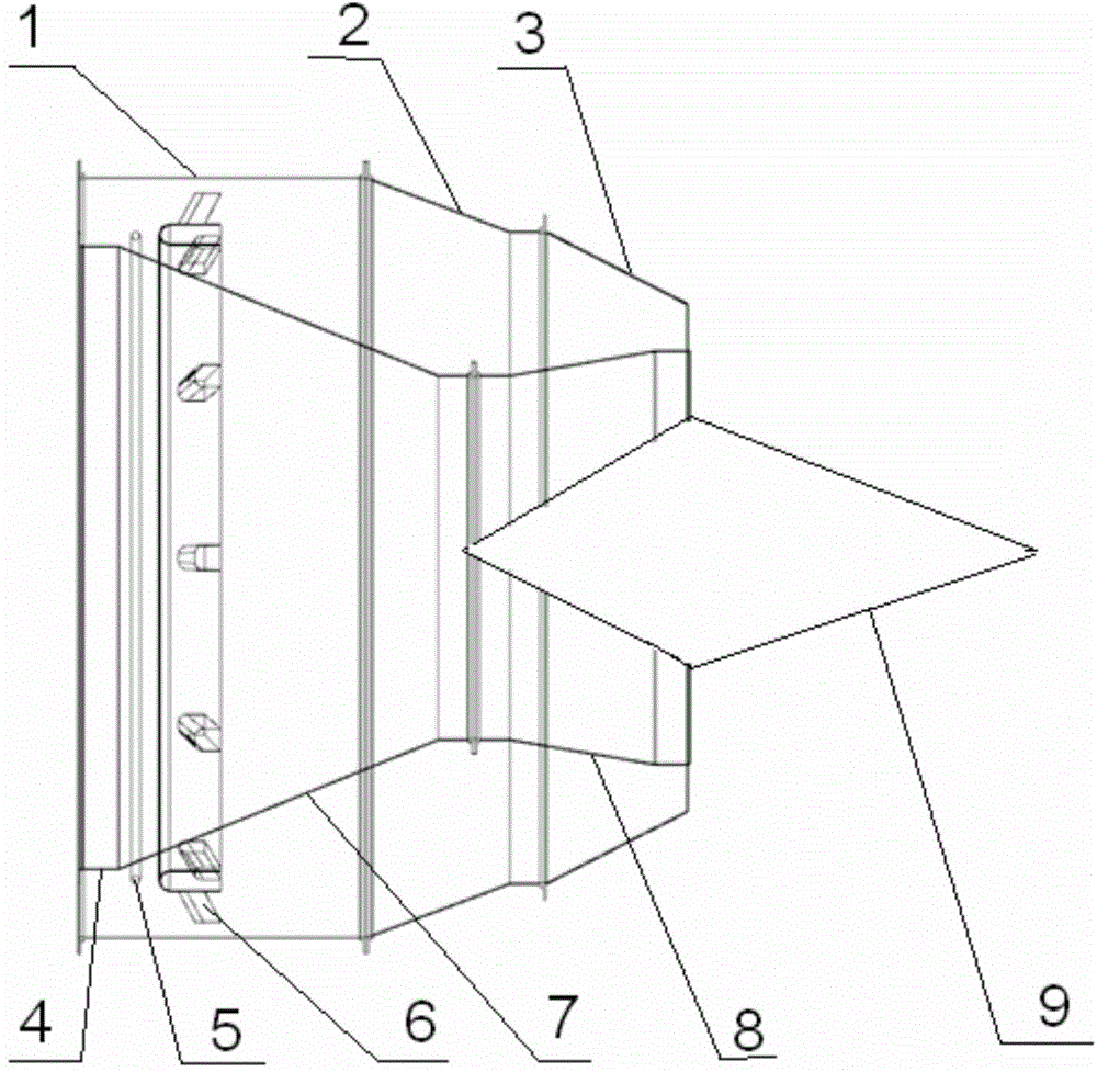 Axial symmetry plug type spray pipe having afterburning function