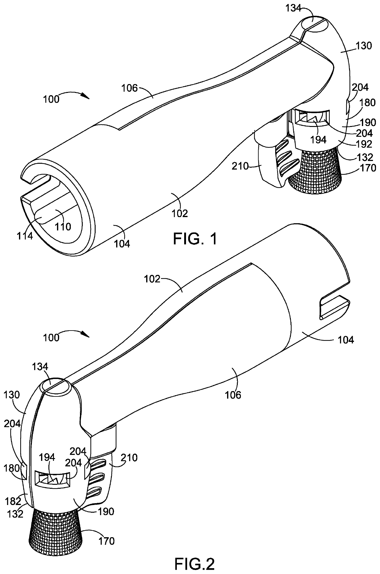 Prophy angle with internal airflow generator