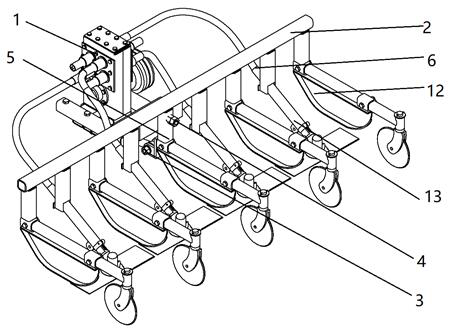 Working head of a multi-blade horizontal weeder and leak-proof weeding method