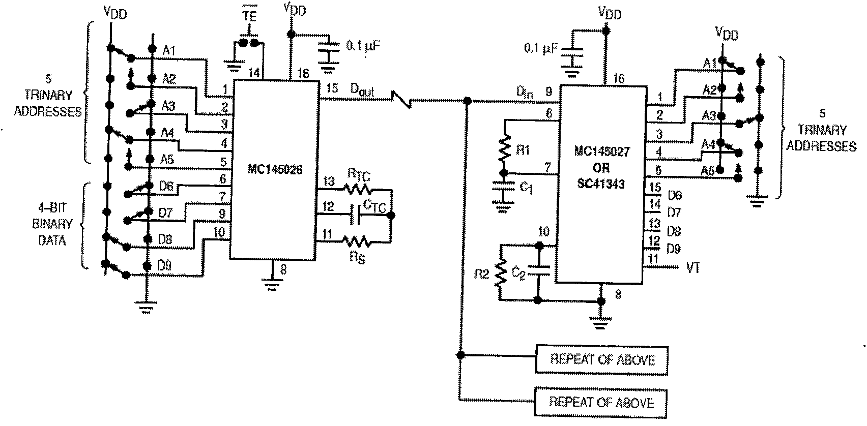 Method and circuit for controlling the parallel operation of multipath coding integrated circuit