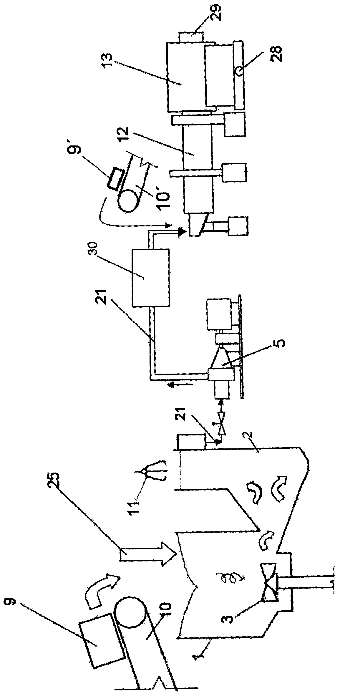 Method for breaking down fibrous material