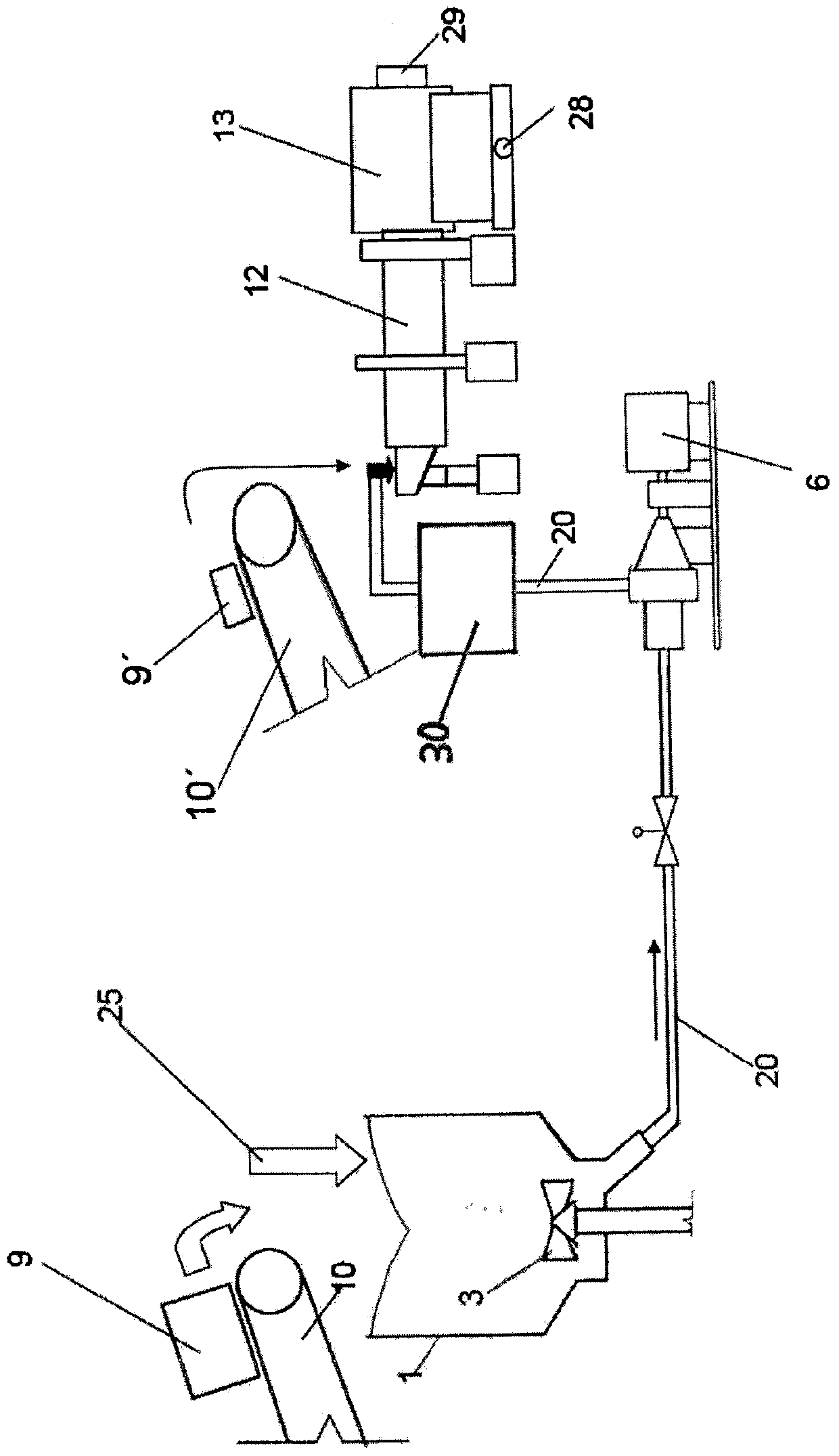 Method for breaking down fibrous material