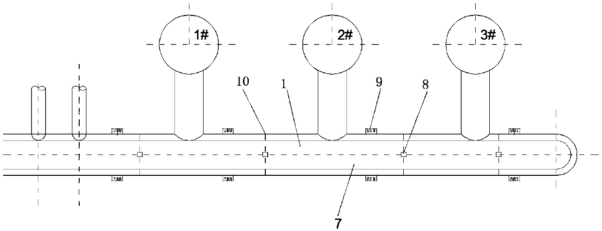 Semi-cast blast furnace hot blast stove pipe and construction method thereof