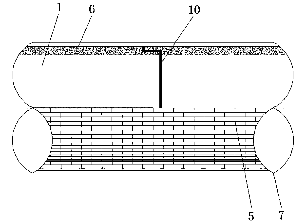 Semi-cast blast furnace hot blast stove pipe and construction method thereof