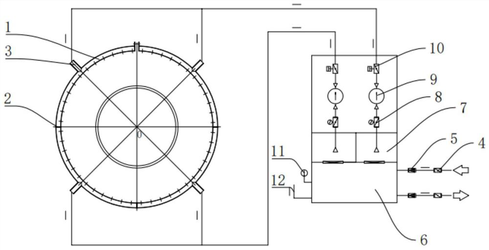 Bent pipe medium-frequency heating device with heating and cooling functions