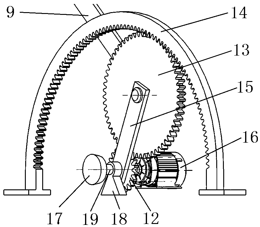 Auxiliary stabilizing device for measuring equipment of small-sized surveying and mapping unmanned boat and auxiliary stabilizing method