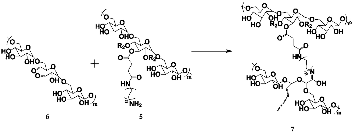 Cellulose enhanced glucan-based injectable antibacterial hydrogel dressing and preparation method thereof