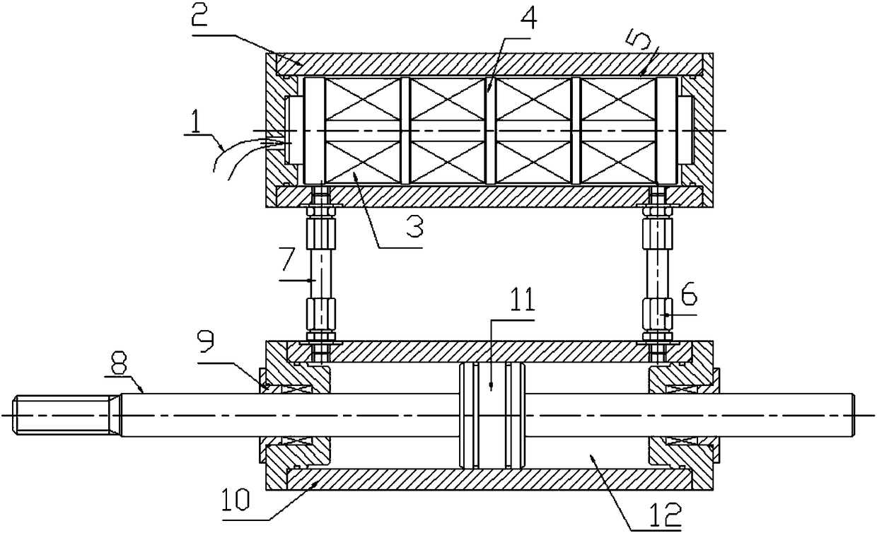 Double-cylinder and double-outlet-rod flowing type magnetorheological damper