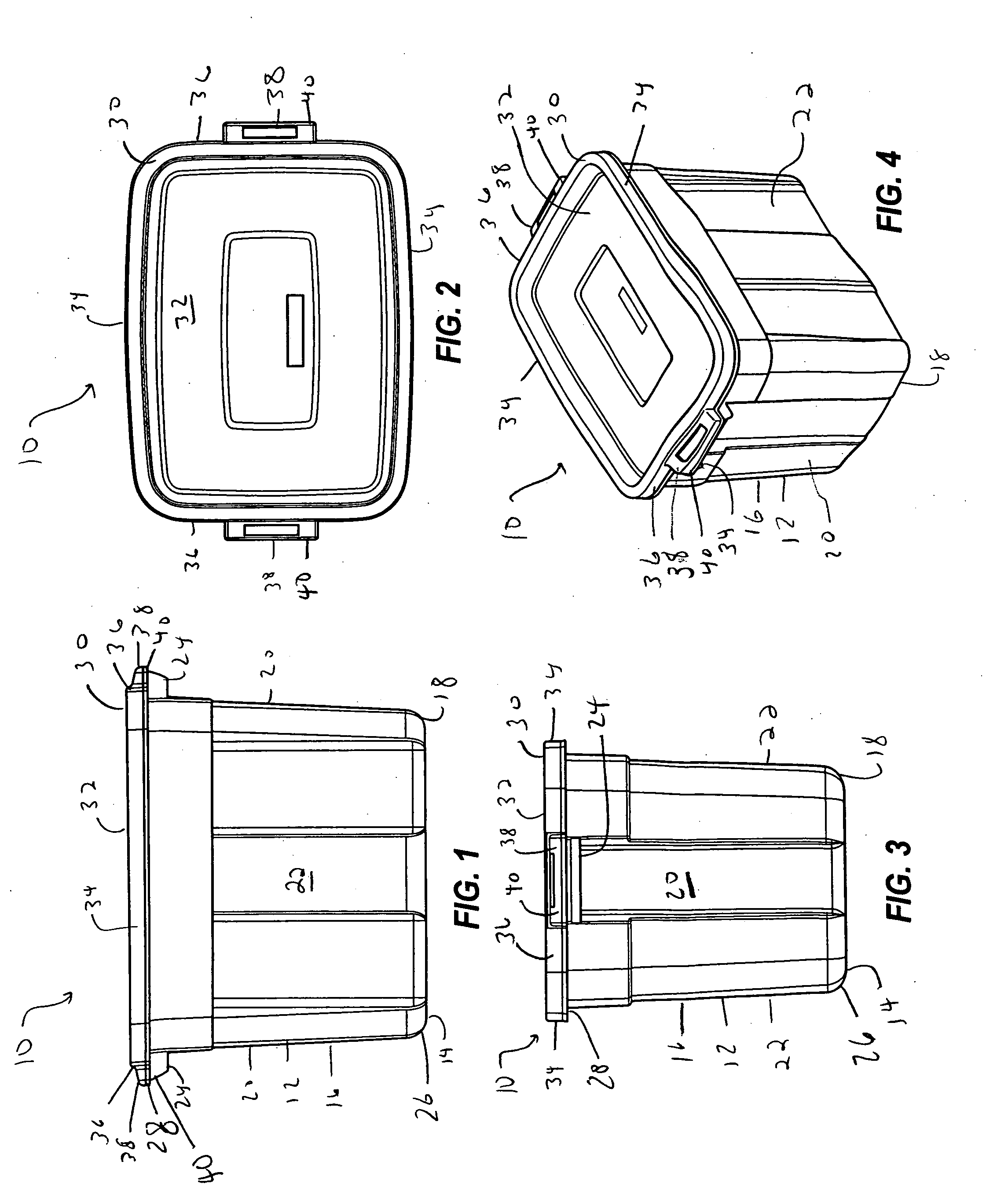 Plastic tote of cedar-filled material