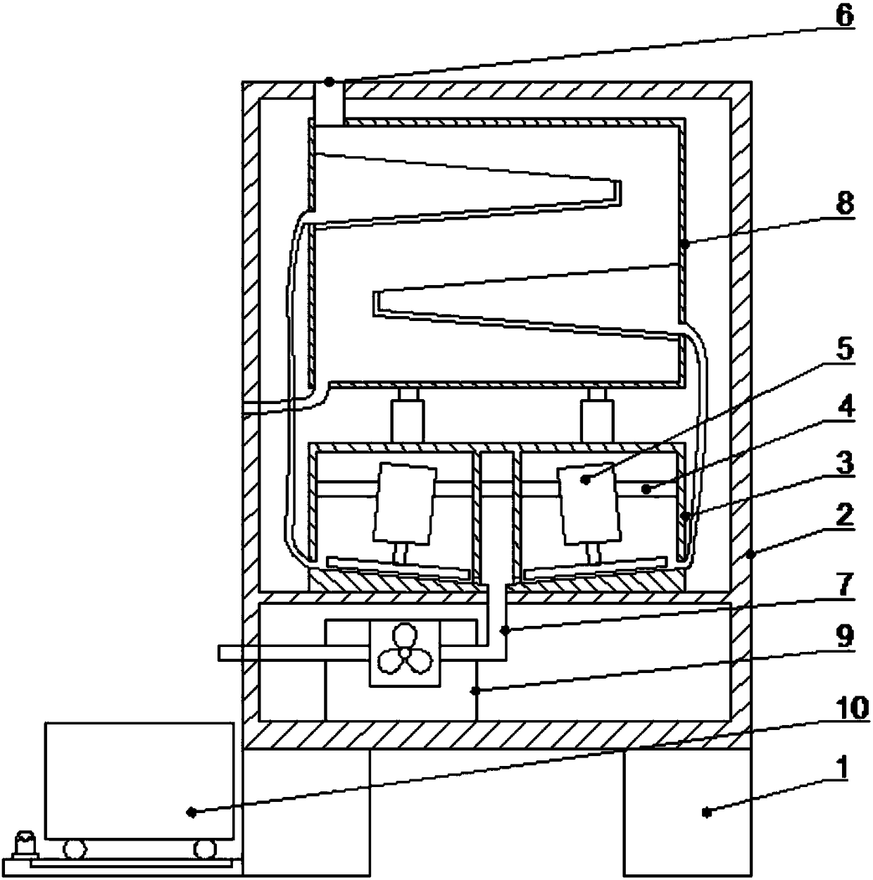 Automatic-grading quartz sand grinding machine and working method thereof