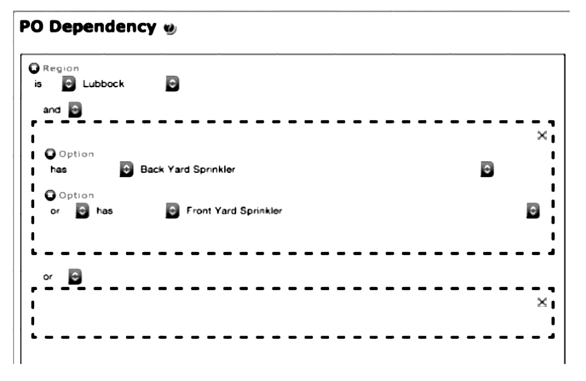 Graphical natural language boolean dependency builder and methods of using the same