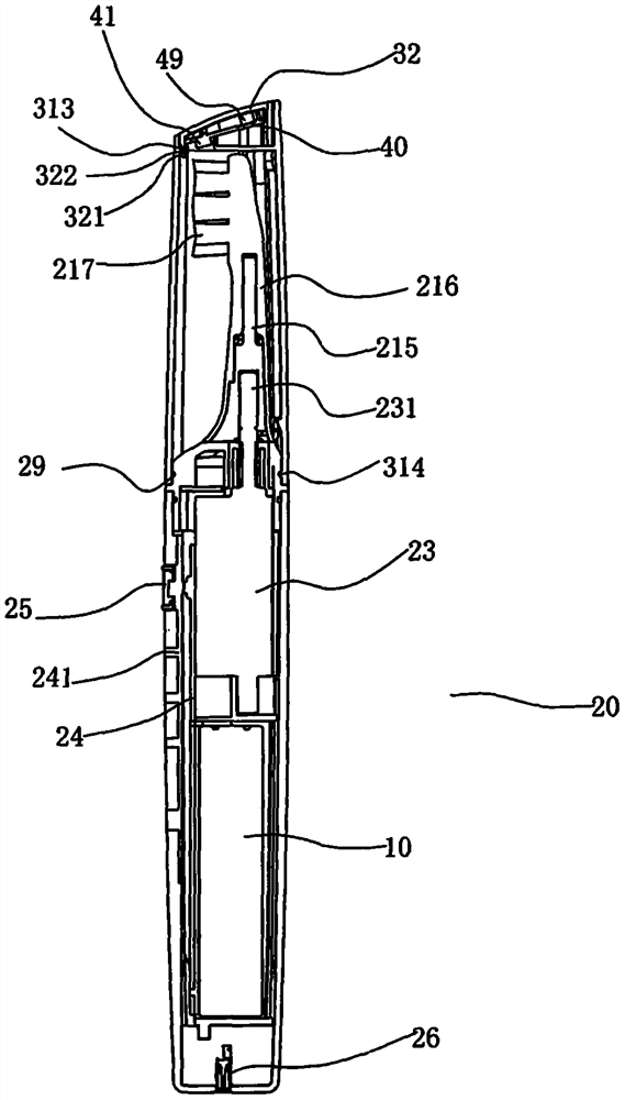 Portable disinfection type electric toothbrush and portable disinfection method