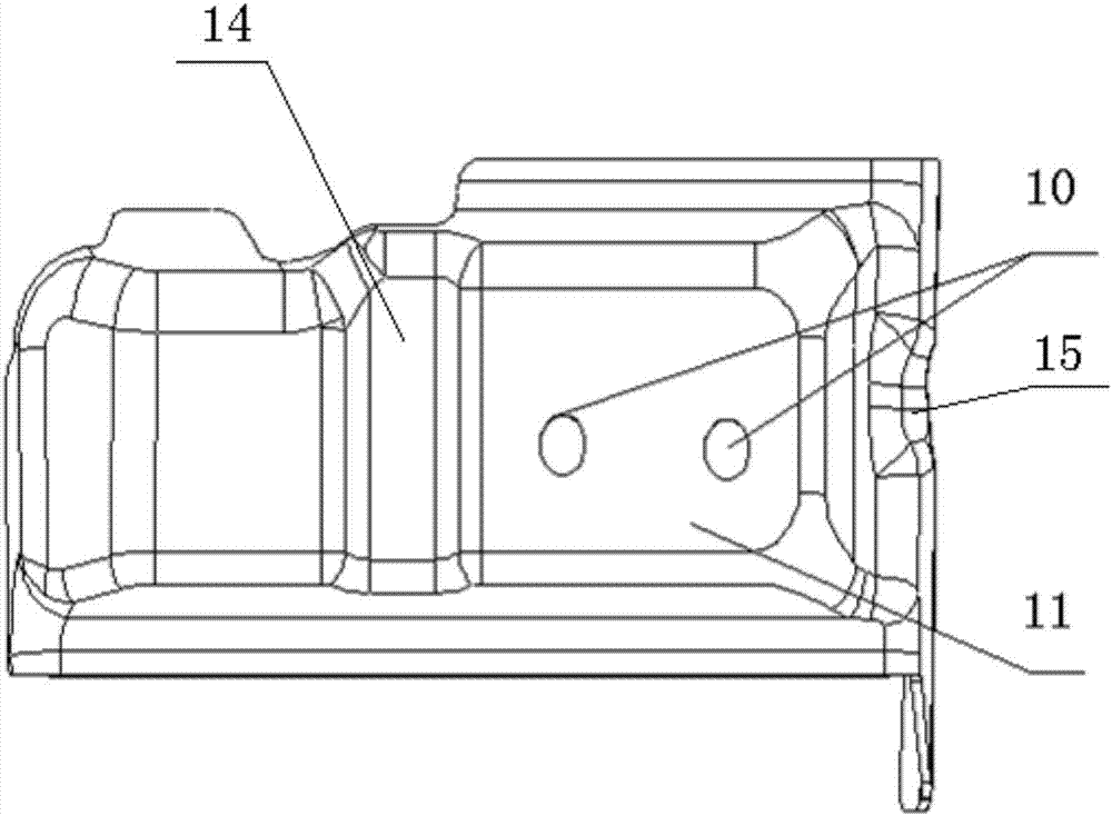 Mounting nut plate for automobile door hinge and mounting structure thereof