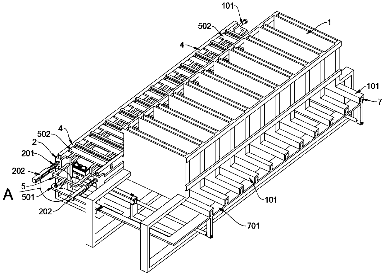 Pipe penetrating operation and positioning device based on municipal road guardrail