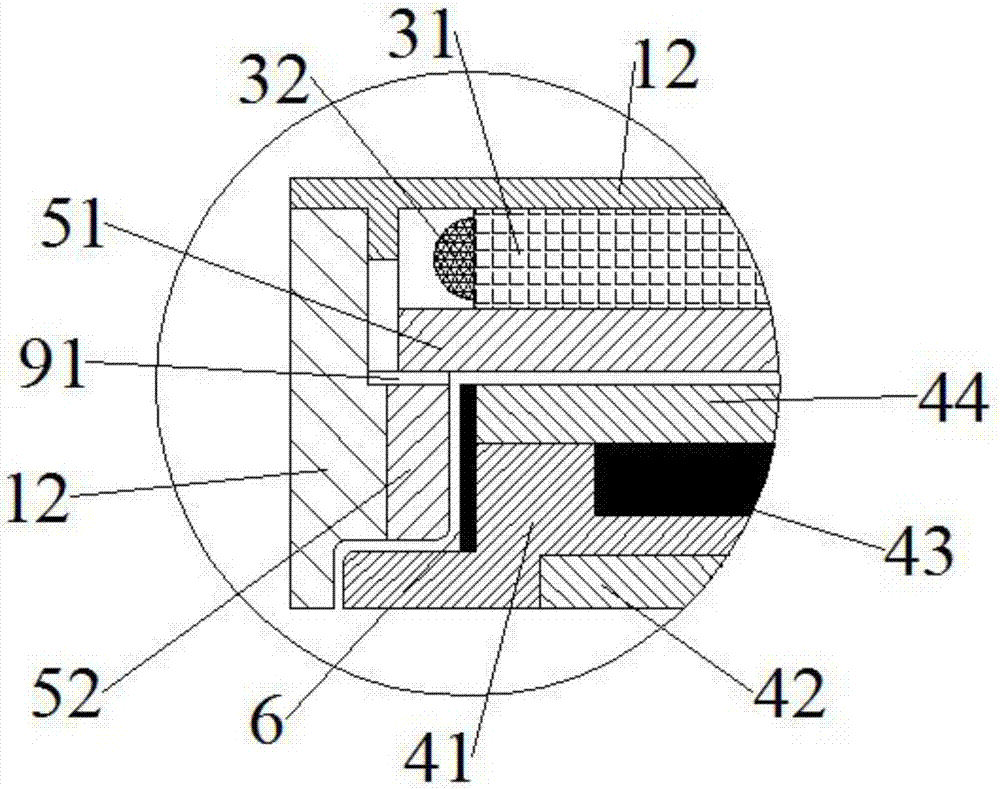 Marine electromagnetic contra-rotating hub type rim water-jet propeller