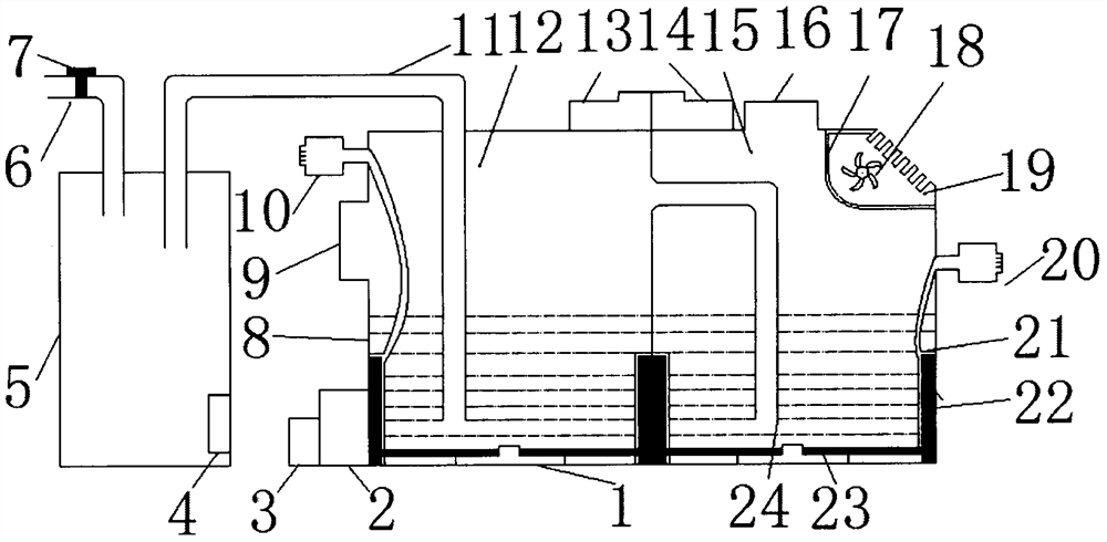 A device for treating high-temperature carbonized tail gas of a tube furnace